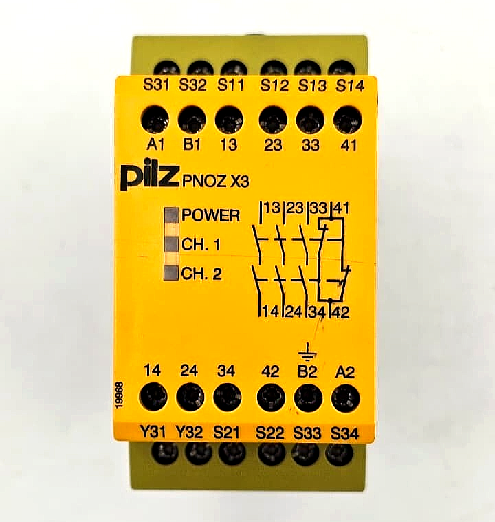 (1 Piece) Pilz PNOZ X3 774318 | 230VAC 24VDC | Safety Relay | Made in France1