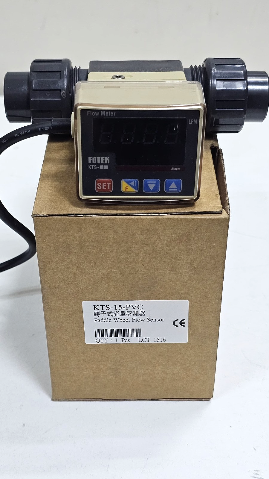 Fotek | KTS15PVC | Paddle Wheel Flow Sensor | Digital Flow Meter0