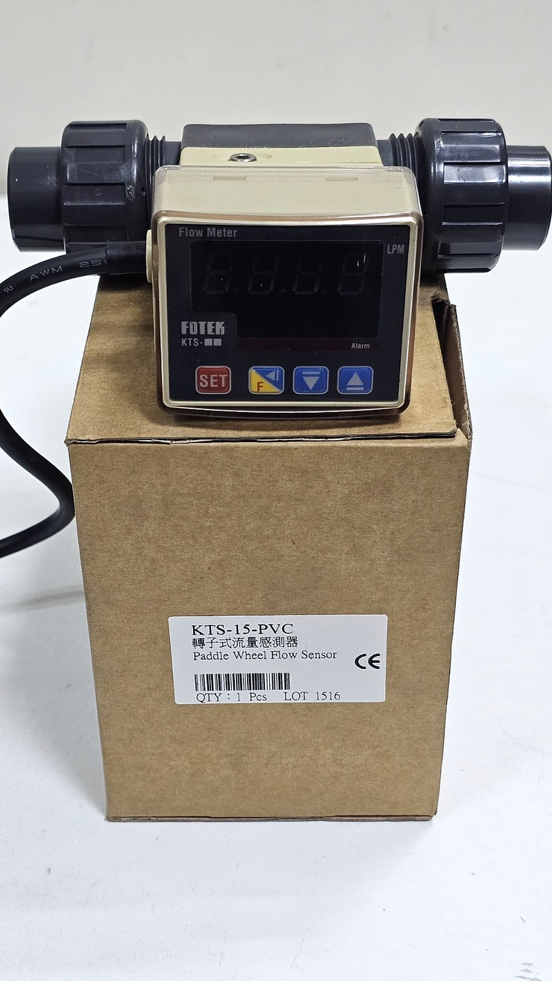 Fotek | KTS15PVC | Paddle Wheel Flow Sensor | Digital Flow Meter0