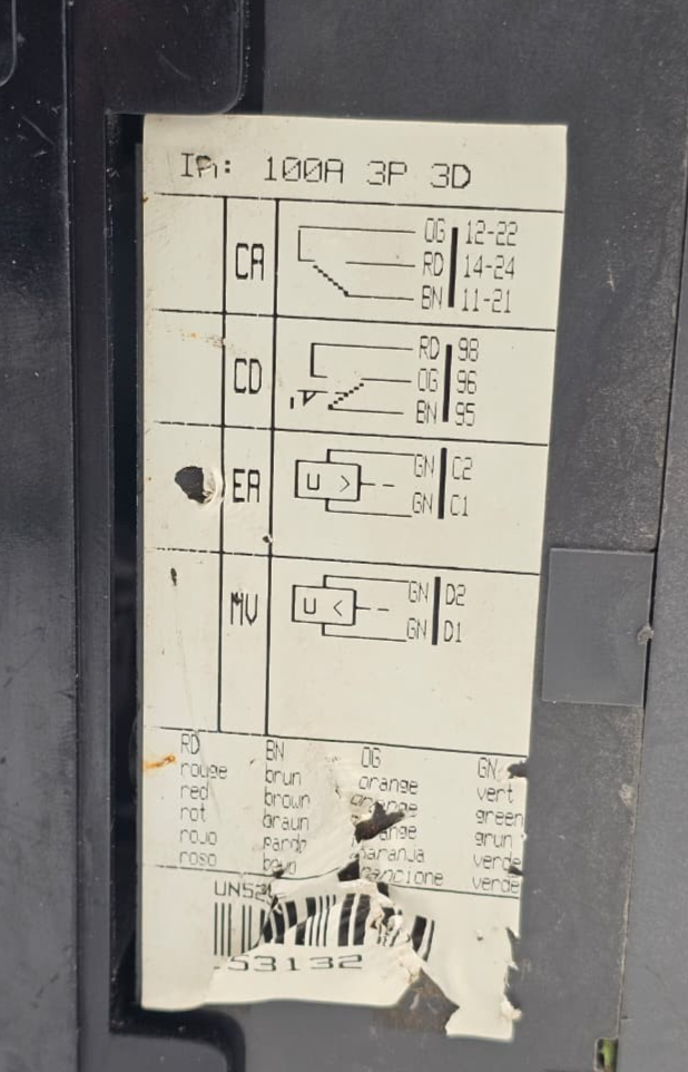 Unelec Record D 160 Circuit Breaker | 100 A5