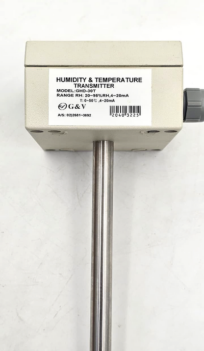 G&V GHD-30T Humidity & Temperature Transmitter | 20-95%RH | 0-50°C | 4-20mA4