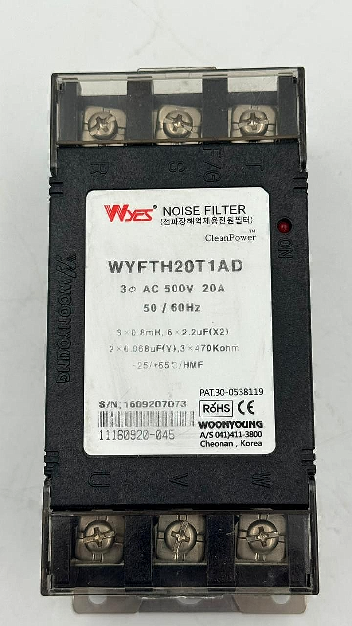 Woonyoung WYFTH20T1AD 3Phase Noise Filter 500V 20A ( 1 Pcs)1