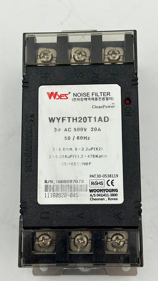 Woonyoung WYFTH20T1AD 3Phase Noise Filter 500V 20A ( 1 Pcs)1