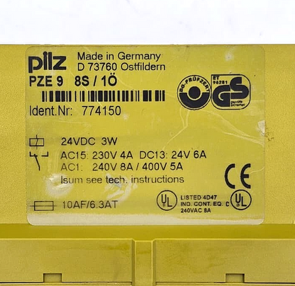 (1 Piece) Pilz PZE 9 774150 | Safety Relay | 24 VDC | Made in Germany3