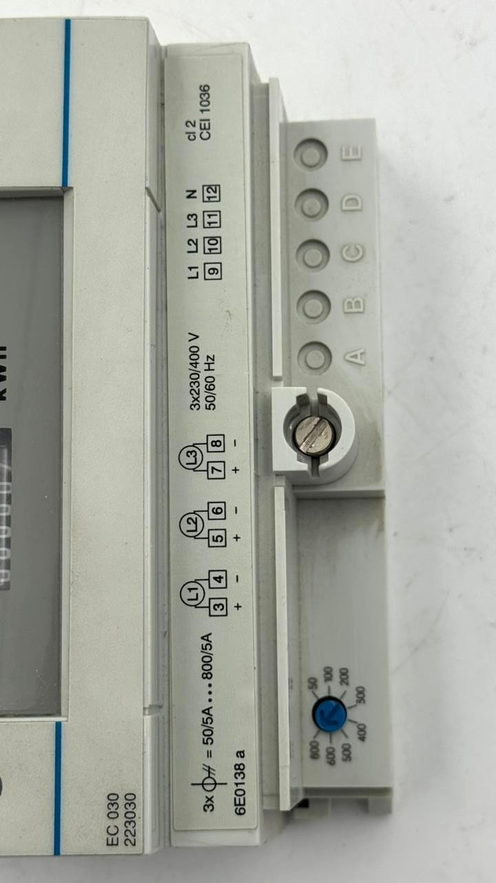 Hager EC 030 223030 3Phase Energy Meter | 50/5A to 800/5A8