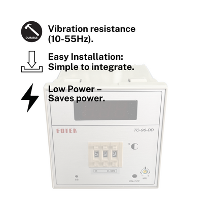 Fotek TC96DDR5S Temperature Controller | K, 0599 Sensor Compatibility4