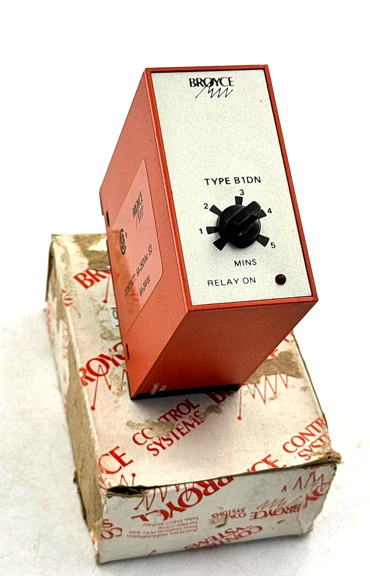 Broyce Control B1DN Timer Relay | OnDelay Timer 1–5 Minutes | Made in UK0