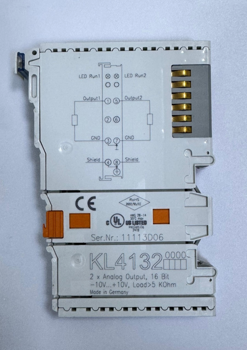 RS KL4132 Analog Output Module – 2Channel, 16Bit, ±10V Output, Load   5 kΩ, Ma0