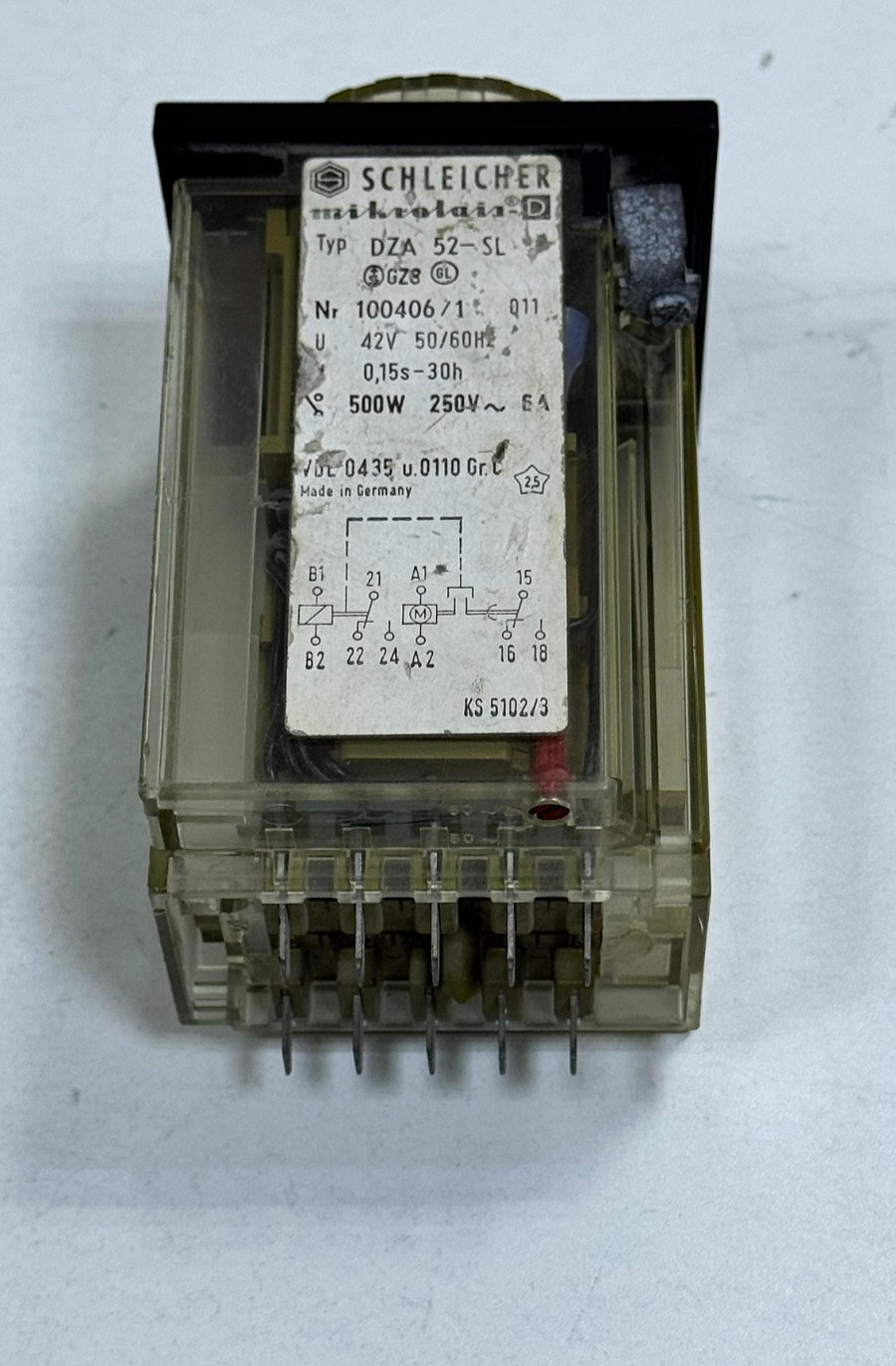 Schleicher Mikroais  DZA 52SL Electromechanical Timer Relay, 42V | German Made1