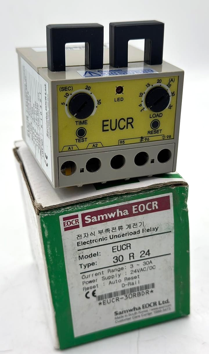 Samwha EUCR30R Electronic Under Current Relay | 3–30A | 24VAC/DC (1 pcs)0
