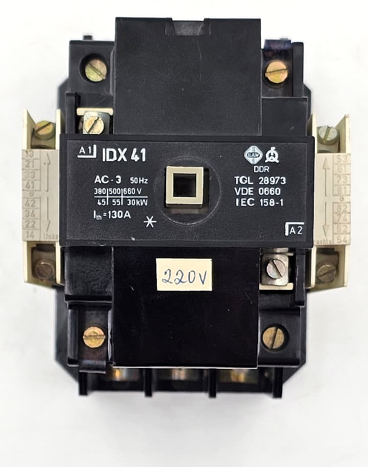 DDR IDX 41 Contactor A1 | 220V Coil | 130A1