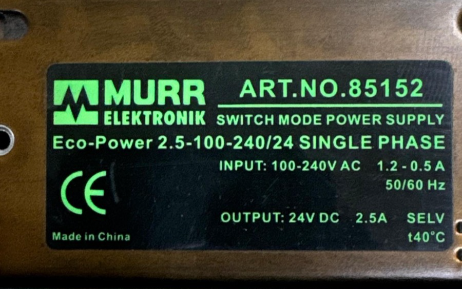 Murr Elektronik | EcoPower 85152 | 2.5100240/24 | Power Supply | Free Ship3
