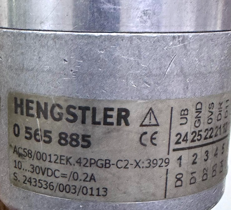 HENGSTLER | Rotary Encoder A658/0012EK.42PGBC2X3929 | 0 565 885 | German Made3