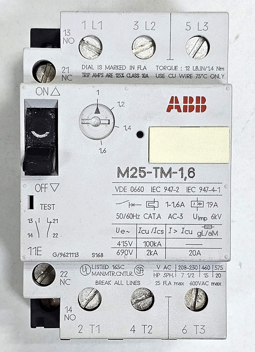 ABB | M25TM1.6 | Motor Circuit Breaker | Made in Germany0