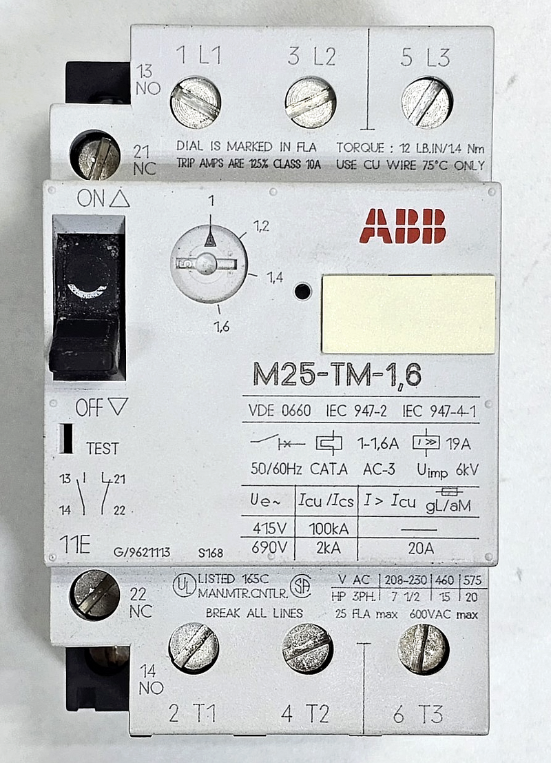 ABB | M25TM1.6 | Motor Circuit Breaker | Made in Germany0