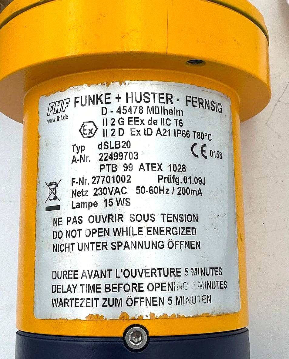 FHF Funke + Huster dSLB20 ExplosionProof Strobe Light | Made in Germany3