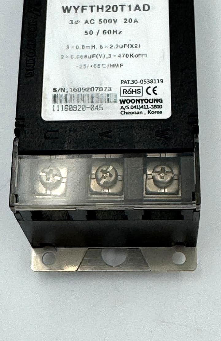 Woonyoung WYFTH20T1AD 3Phase Noise Filter 500V 20A ( 1 Pcs)6