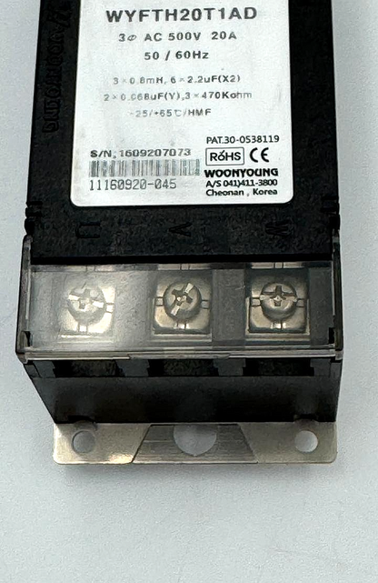 Woonyoung WYFTH20T1AD 3Phase Noise Filter 500V 20A ( 1 Pcs)6