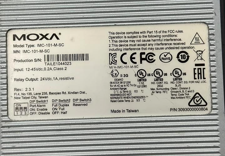 Moxa IMC101MSC Industrial Media Converter | Made in Taiwan2