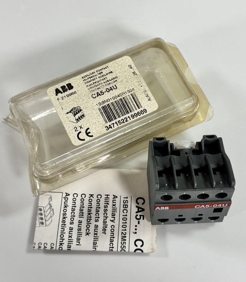 ABB CA504U Auxiliary Contact Block – 4NO, 1SBN010040R1304 – CE Marked0