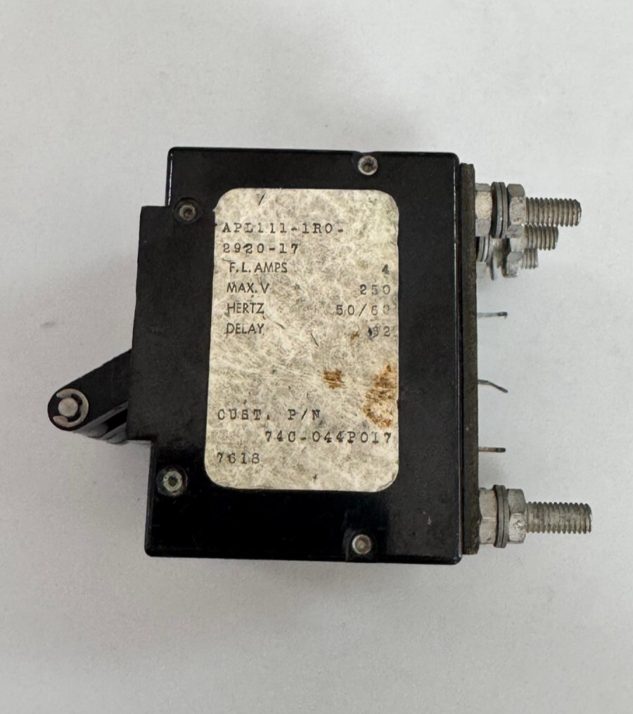 AIRPAX APL1111RO292017 Circuit Breaker  250V, 50/60Hz, 4Second Delay,2