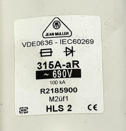 Jean Müller R2185900 NH Fuse Link – 315A, 690V AC ( Pack of 2 )4