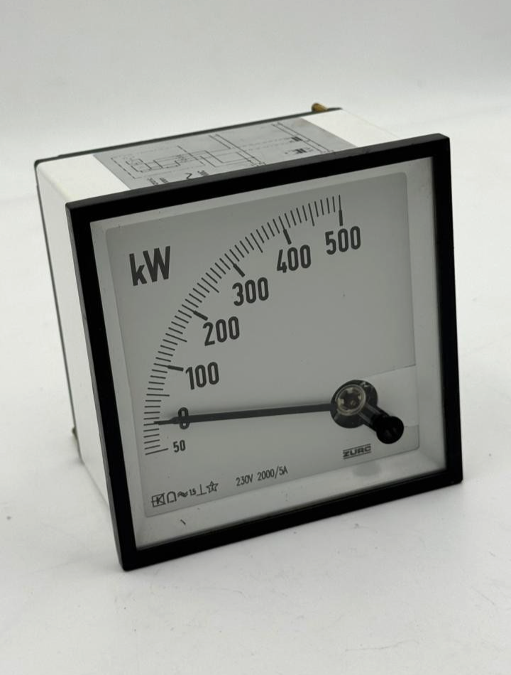 ZURC 500 kW Analog Panel Meter | 230V 2000/5A0