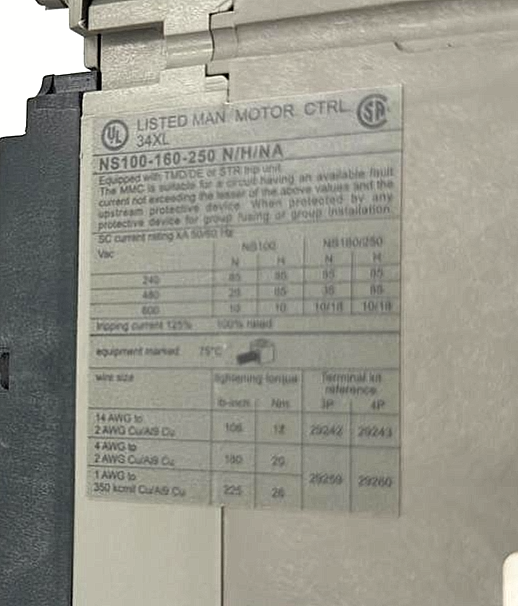 Merlin Gerin NS100-160-250 Circuit Breaker | 100 A 6
