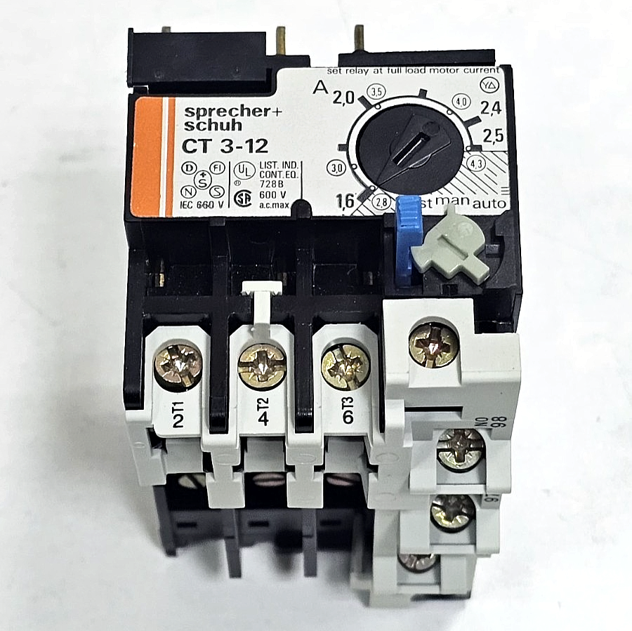 (1 piece) Sprecher+Schuh | CT312 | Thermal Overload Relay | 2.5 A660 V2