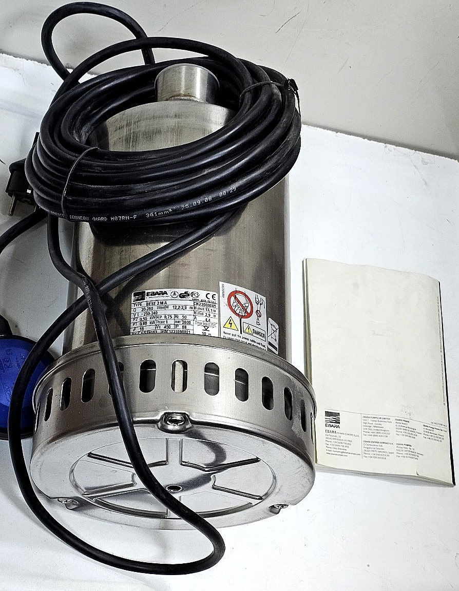 EBARA | BEST 2M A | Submersible Pump | 0.75 HP | 240V | 2800 RPM | Made in Italy1