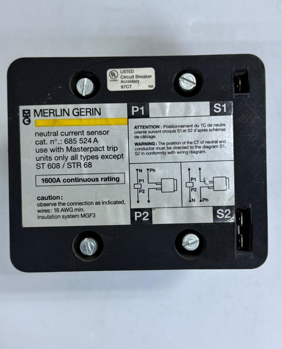 Merlin Gerin Neutral Current Sensor – ST 608/STR 68) | 1600A0