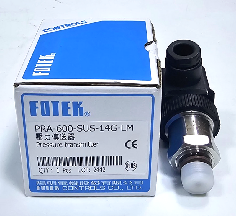 FOTEK PRA600SUS14GLM Pressure Transmitter – 600 BAR, 8~30VDC, 420 mA0