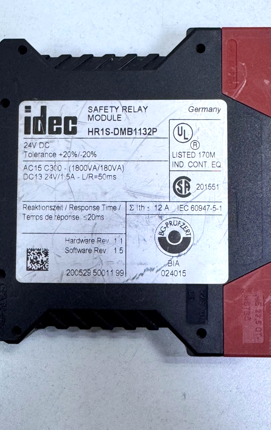 IDEC | HR1SDMB1132P | Safety Relay Module | Made In Germany4