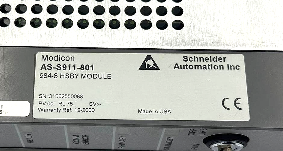 Schneider Electric Modicon ASS911801 | 9848 HSBY Module | Made in USA3