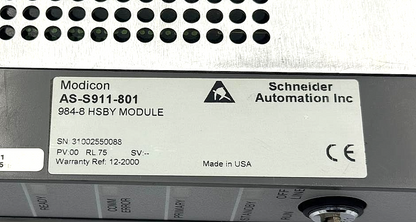 Schneider Electric Modicon ASS911801 | 9848 HSBY Module | Made in USA3