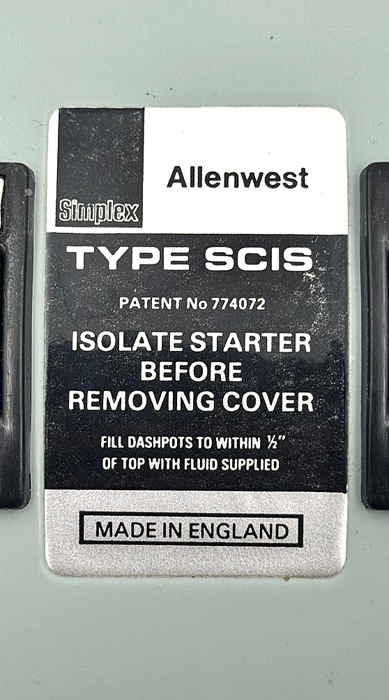 Allenwest SCIS Motor Starter Switch – Made in UK1