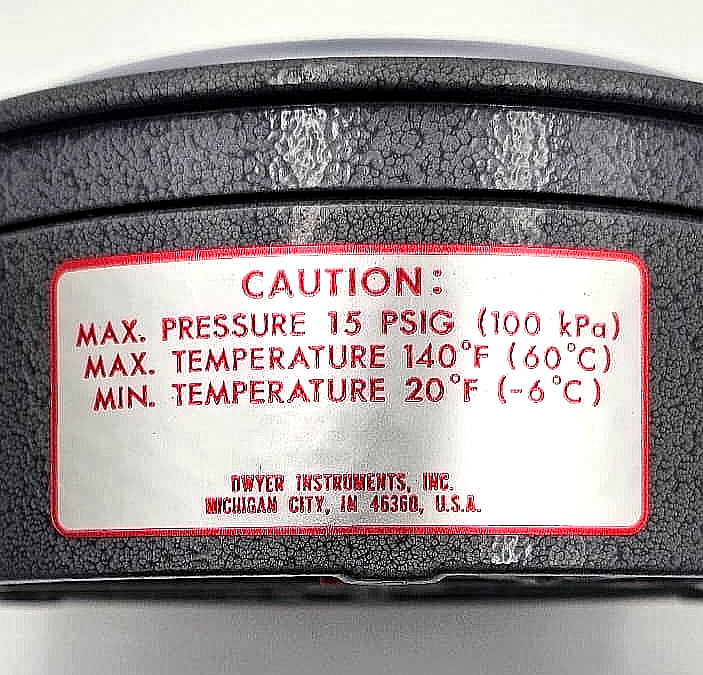Dwyer Magnehelic |W27AD |Pressure Gauge| 01.5 Kilopascals, 100KPA Max |USA made3