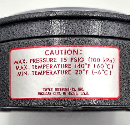 Dwyer Magnehelic |W27AD |Pressure Gauge| 01.5 Kilopascals, 100KPA Max |USA made3