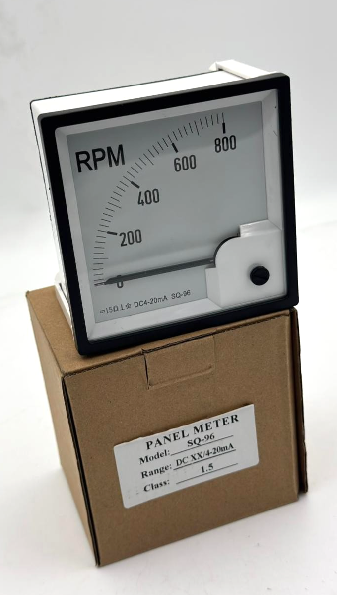SQ96 RPM Panel Meter | 0800 RPM | DC 420mA Input | Class 1.50