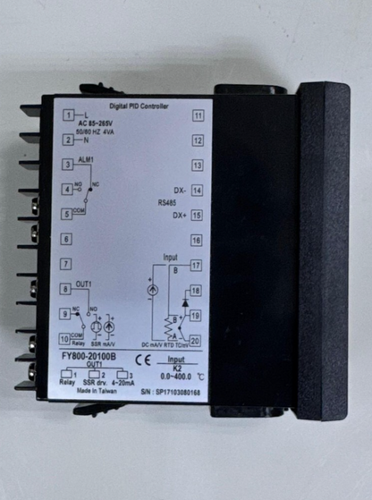 Golink FY80020100B Digital PID Temperature Controller | K2 Input 0.0–400.0°C2
