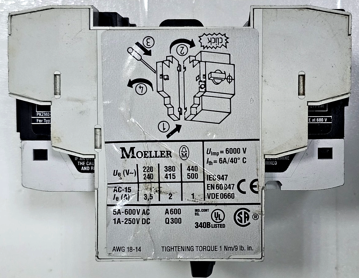 Moeller PKZMO4 Motor Protection | Circuit Breaker | 4A3