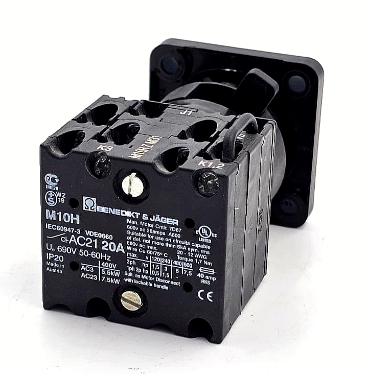 Benedikt & Jäger M10H Z M31 | Rotary Cam Switch | 20A | Made in Austria6