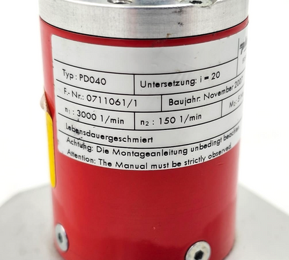 Planetroll PD040 Planetary Gearhead2