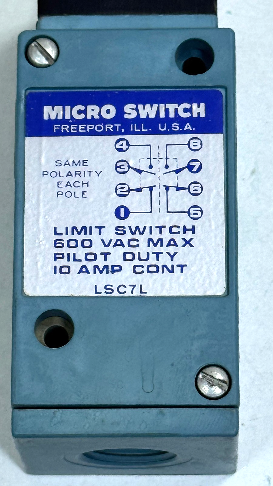 Micro Switch | LSC7L |  Limit Switch | 600VAC | 10A | USA2