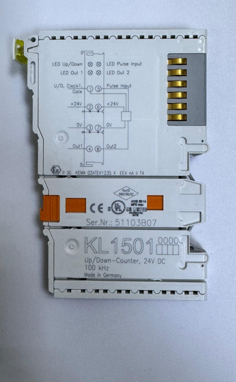 RS KL1501 Up/Down Counter Module – 24V DC, 100 kHz, Digital Input Terminal0