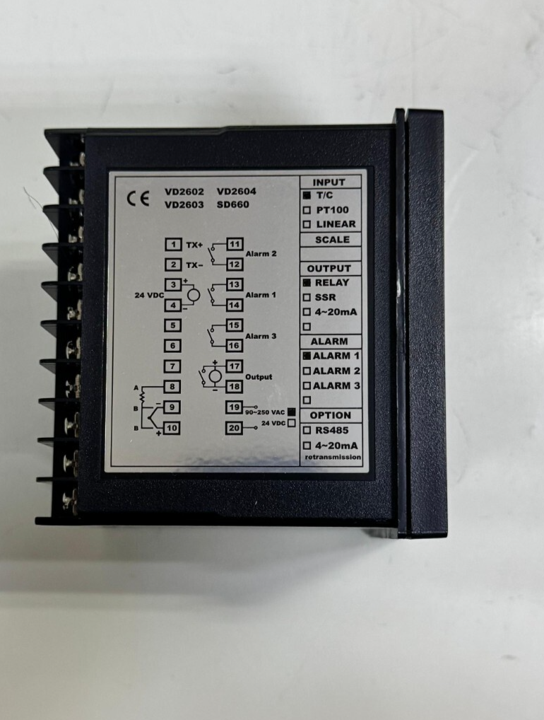 Vertex VD2604 Temperature Controller | Thermocouple Input | Relay Output2
