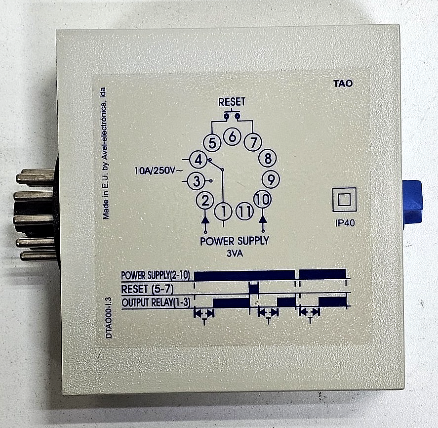 Avel Electronic | 11Pin | TAO |  Delay On Operate Timer | 24VDC6