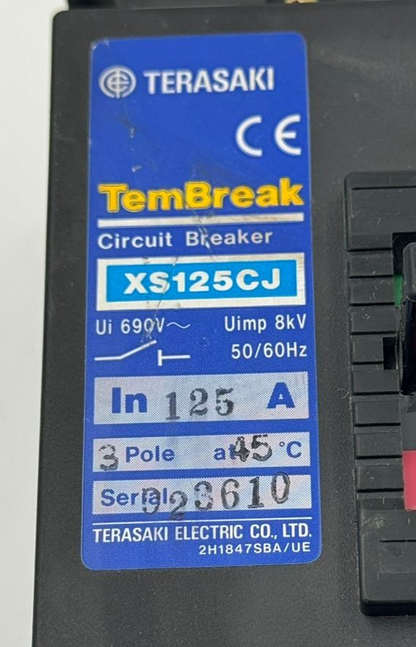 Terasaki TemBreak XS125CJ | 3Pole |  Circuit Breaker | 125A2
