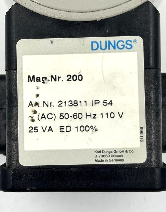 Karl Dungs 213811 Burner Solenoid Valve Coil Mag.Nr. 200Made in Germany 1Pcs2