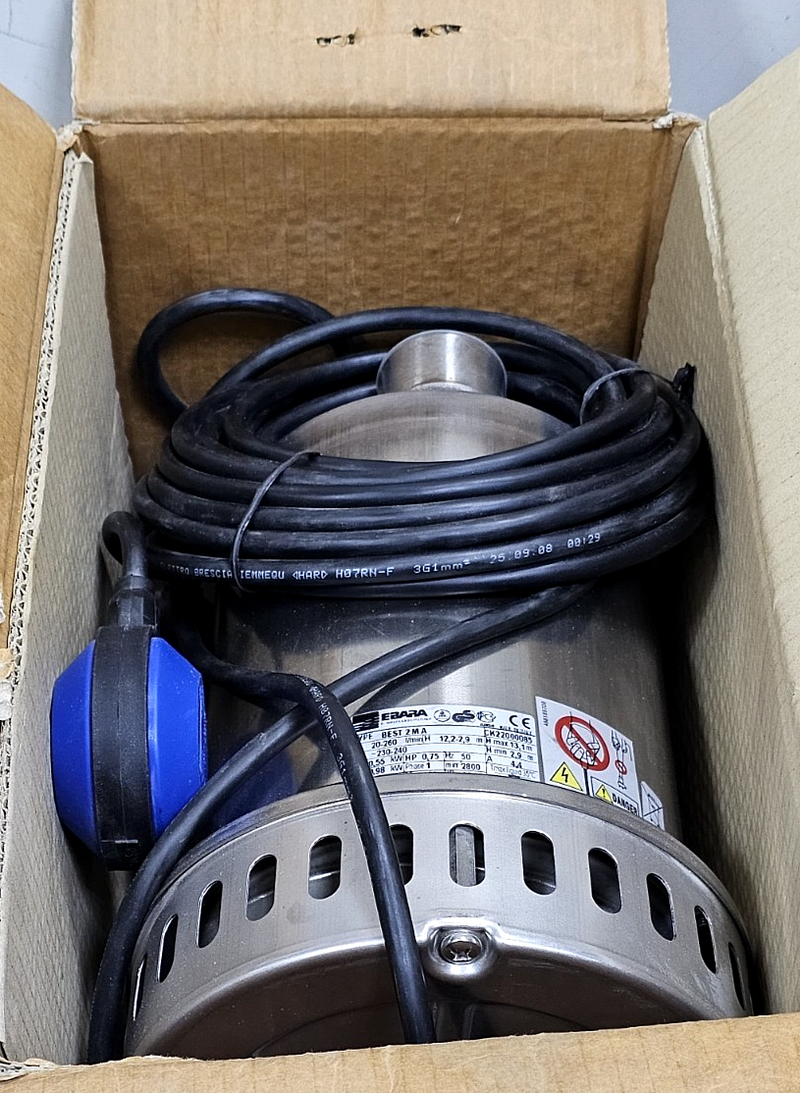 EBARA | BEST 2M A | Submersible Pump | 0.75 HP | 240V | 2800 RPM | Made in Italy0